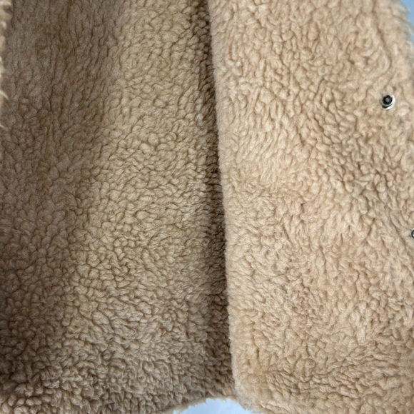 Vintage Olympic of Canada Sherpa Lined Blue Denim Vest w/ Tan Lining Made in CA - Picture 5 of 10